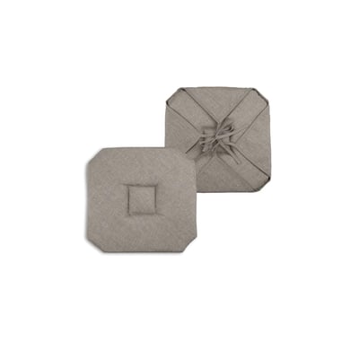 Lot de 2 galettes de chaise 4 rabats chiné EDEN