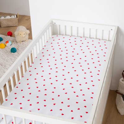 Lenzuolo con angoli in cotone per neonati, balza di 17 cm, Scacco LA REDOUTE INTERIEURS