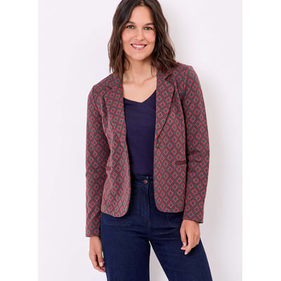 Blazer souple en maille jacquard recyclée ANATOLIE PRINCESSE NOMADE