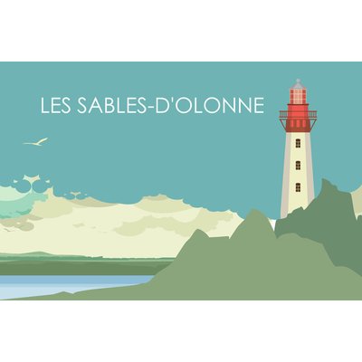 Tableau Sur Toile Phare D'olonne MER CEANOTHE