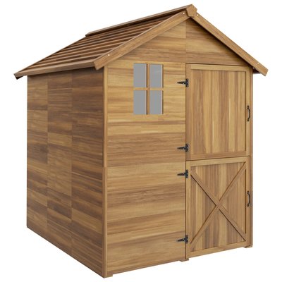 Abri de jardin surface 2,88 m² porte fenêtre plancher bois pré-huilé OUTSUNNY