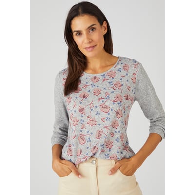 Tee-shirt maille chaude fleuri DAMART