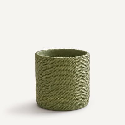 Cache-pot en grès H30 cm, Natte AM.PM