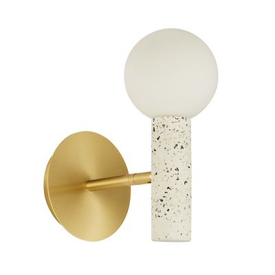 Terrazzo And Glass Shade Wall Light SO'HOME