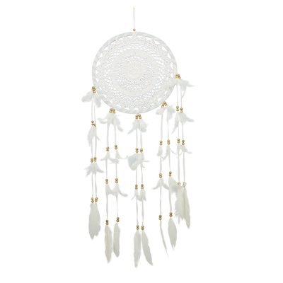 Attrape-rêve en plumes et coton NOW'S HOME