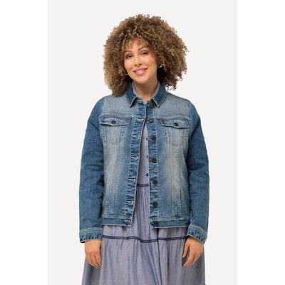 Veste en jean, rayures, col chemise ULLA POPKEN