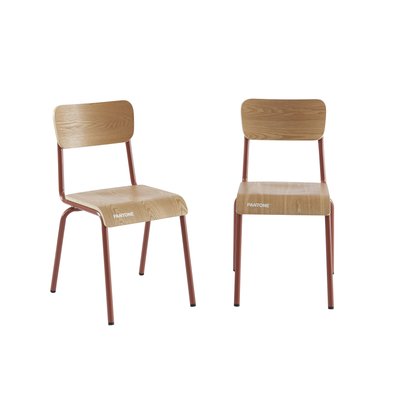 Lot de 2 chaises écolier empilables PANTONE