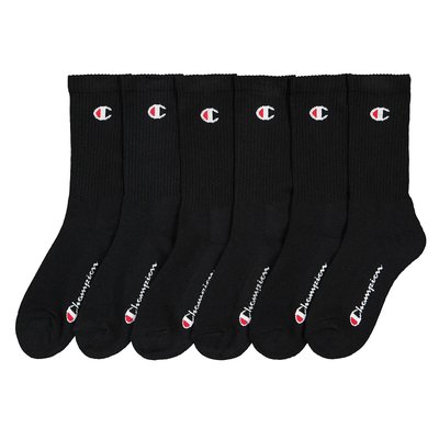 Pack of 6 Pairs of Crew Socks with Logo CHAMPION