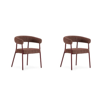 Lot de 2 chaises tissu texturé, ROSA BOBOCHIC
