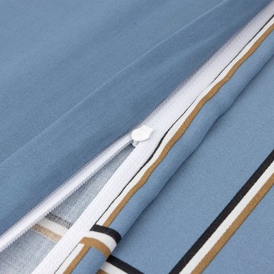 Housse de couette en satin de coton beige, BOSS CHECK BOSS HOME