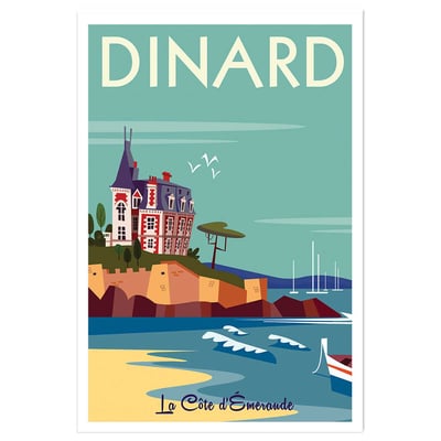 Affiche voyage à dinard HEXOA