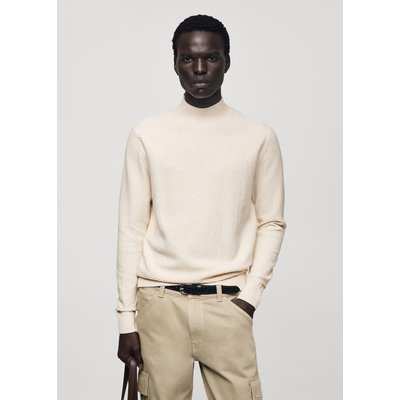 Pull-over coton structuré col montant MANGO MAN