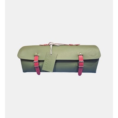 Sac En Croûte De Cuir - Vert Et Rouge - 12 X 12 X 30 Cm SASSI