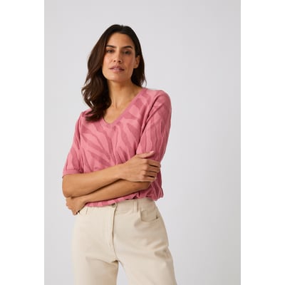 Pull jeu de maille motif zébré DAMART