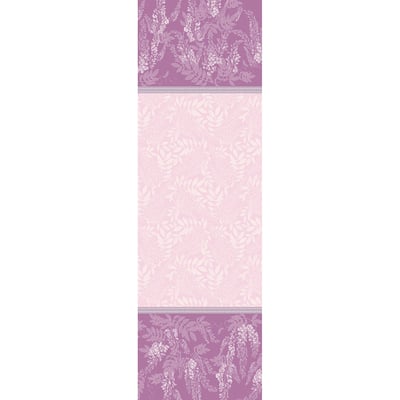 Chemin de table pur coton antitache GLYCINES GARNIER THIEBAUT