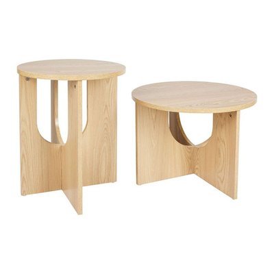 Lot de 2 tables basses gigognes bois Oia DECORATIE
