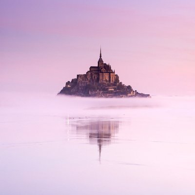 Tableau Mural Mont-saint-michel Rosé CLASSIQUE INTEMPOREL CEANOTHE