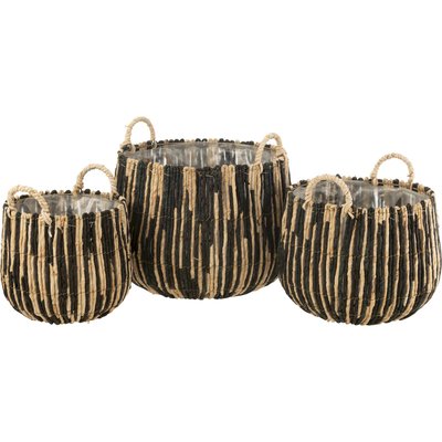Panier de rangement tressé en rotin et bambou  naturel RECOLLECTION