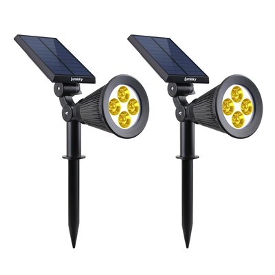 Lot de 2 spots solaires projecteurs SPIKY WARM LUMISKY