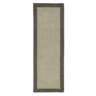 Two Tone Border Plain Runner in 100% Wool SO'HOME