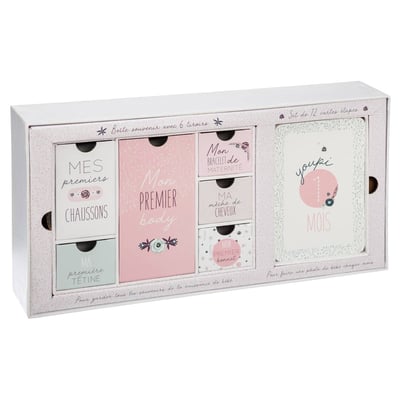 Coffret cadeau de naissance avec 12 cartes MON PREMIER ATMOSPHERA FOR KIDS