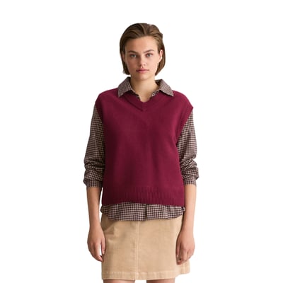 Gilet sans manches coupe classique en laine vierge douce MARC O’POLO DENIM