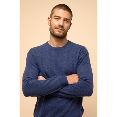 Pull Col Rond Ocean Chiné Noe JUST CASHMERE