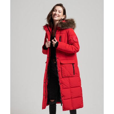 Manteau fausse fourrure rouge La Redoute