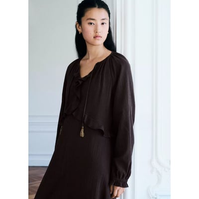 Robe texturée volants MANGO TEEN