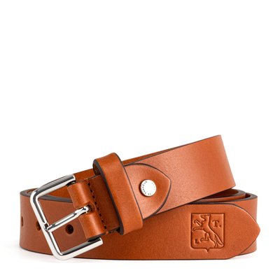 Ceinture homme avec boucle carrée en cuir lisse LE TANNEUR