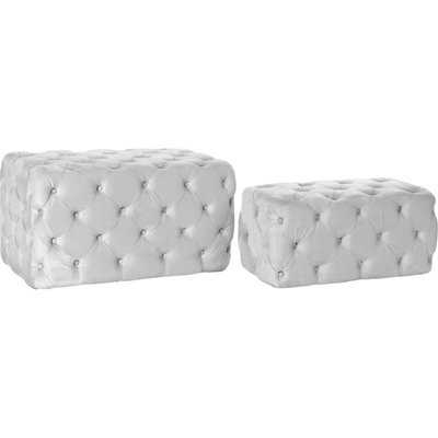 Banc repose-pieds capitonné (lot de 2) Glam RECOLLECTION
