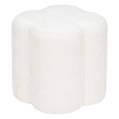 Pouf fleur en tissu chenille LAVON ATMOSPHERA