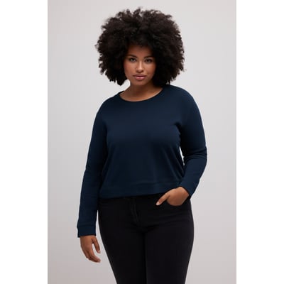 Sweat-shirt, court, oversize, col rond ULLA POPKEN