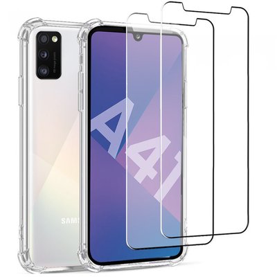 Coque Galaxy A41 antichoc + 2 vitres EVETANE