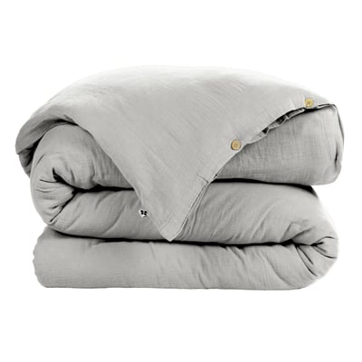 Housse de couette Double Gaze Coton Gaia Safran 260x240cm EDEN