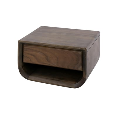 Table de nuit suspendue bois d'acacia brun 1 tiroir NAKO PIER IMPORT