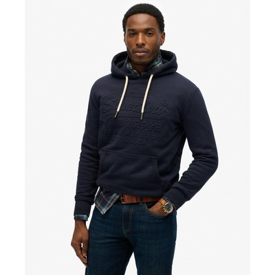 Sweat à capuche à logo graphique en relief SUPERDRY