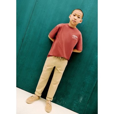 Pantalon lin taille élastique MANGO KIDS