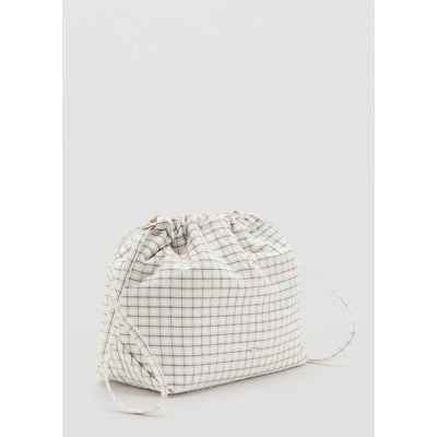 Trousse de toilette à carreaux en coton MANGO