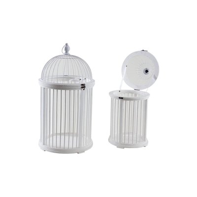 Cages en bois et métal blanches (Lot de 2) AUBRY GASPARD