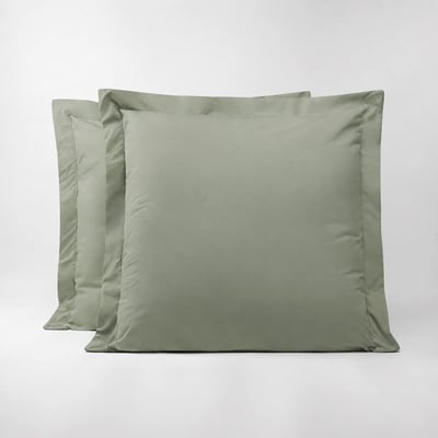 Lot de 2 taies d'oreillers percale 200 fils DESIREE LINANDELLE