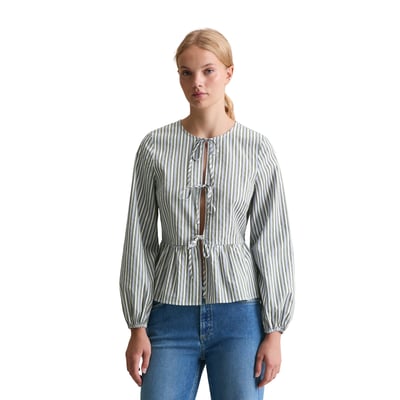 Blouse à rayures shaped en dobby de coton MARC O’POLO DENIM