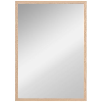Miroir mural Verre Bois naturel HOMCOM