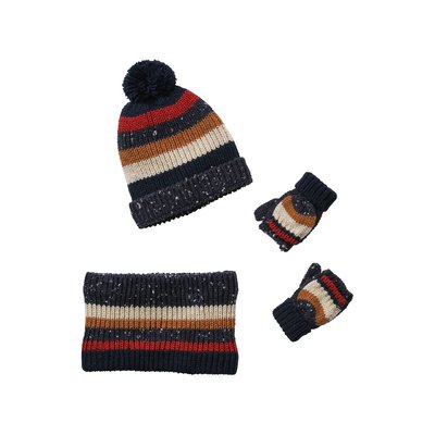 Ensemble bonnet + snood + mitaines VERTBAUDET