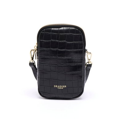 Pochette de Téléphone Croco - Noir DRAEGER PARIS