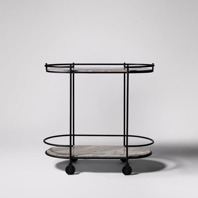 Cartizze Brown Marble Trolley SWOON