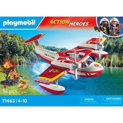 Hydravion avec pompier PLAYMOBIL