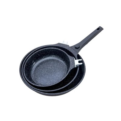 Set de 3 poêles noir amovible 20/24/28cm - "alizée" LAGUIOLE CUISSON