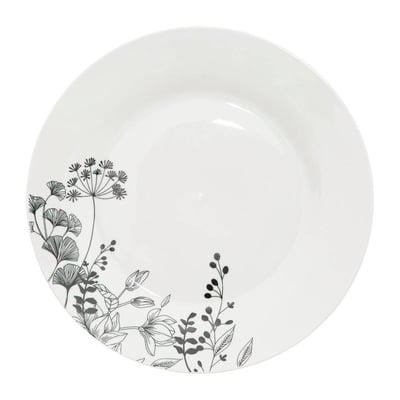 Service de table 18 pièces en céramique WHITE FLORAL SECRET DE GOURMET