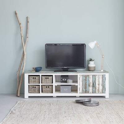 Meuble TV en bois recyclé massif 180 cm  ATLANTIC BERAH GETAH